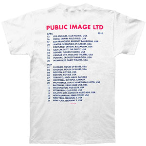 Public Image Ltd Spring 2010 Tour Slim Fit T-shirt Back