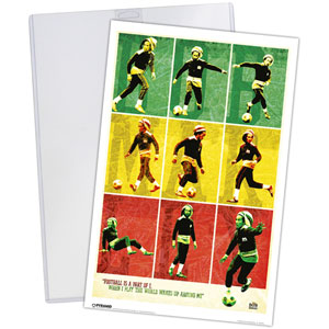 Bob Marley Football Poster Print Front