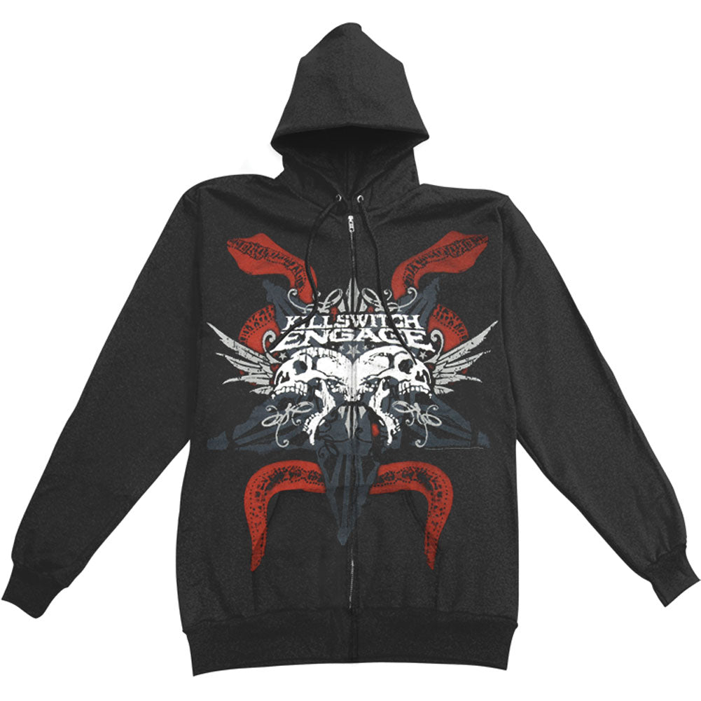 Snakes And Skulls Zippered Hooded Sweatshirt