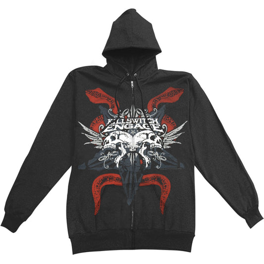 Killswitch Engage Snakes And Skulls Zippered Hooded Sweatshirt
