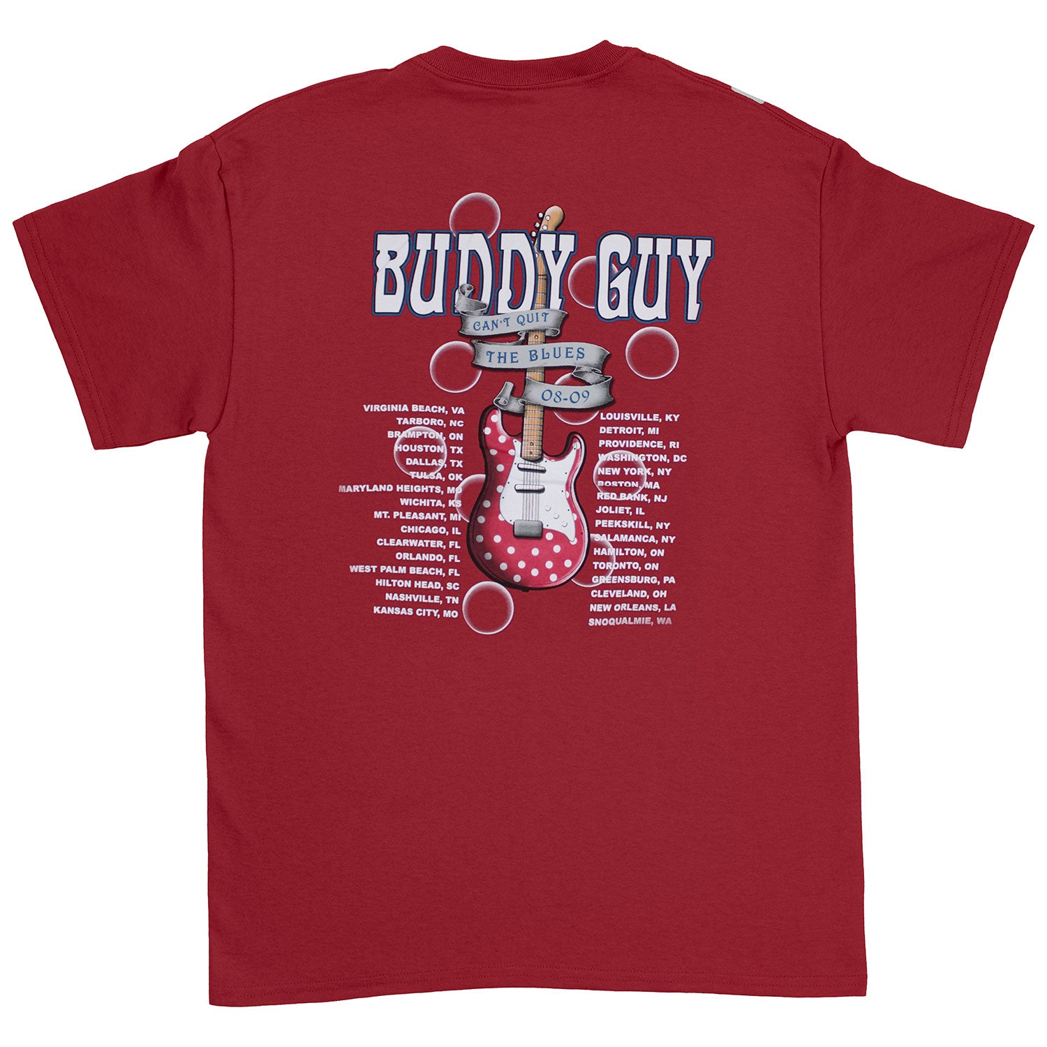 Buddy Guy Can't Quit 08-09 Tour T-shirt Back