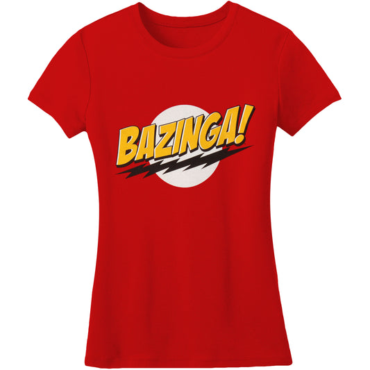 Big Bang Theory Bazinga! Red Junior Top