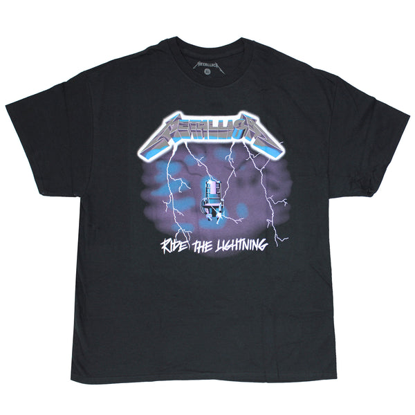 Metallica Ride the Lightning Purple Tie Dye Long Sleeve Graphic T-Shirt Sz  Small 