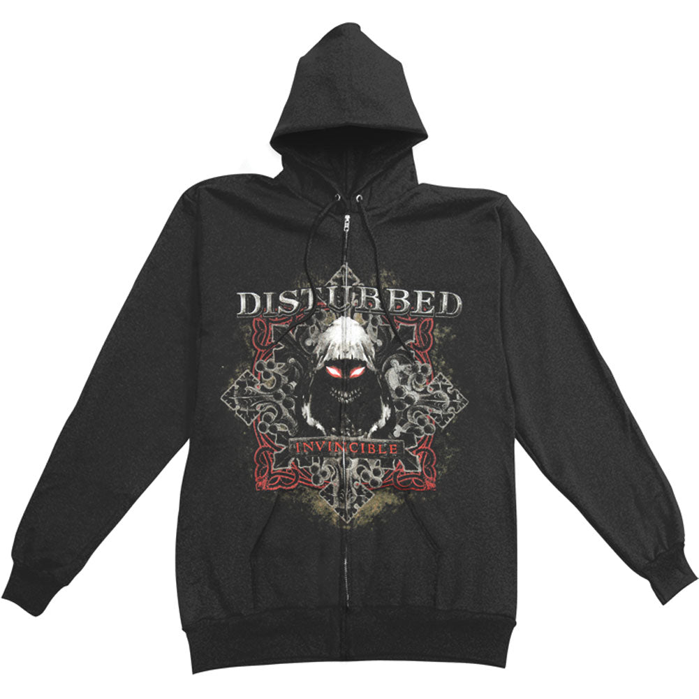 Disturbed Medieval Zippered Hooded Sweatshirt Front