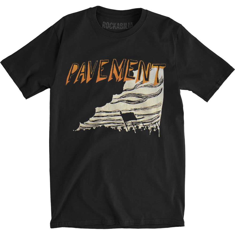 Pavement Army on Black Slim Fit T-shirt Front
