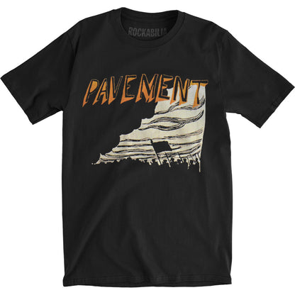 Pavement Army on Black Slim Fit T-shirt Front