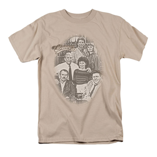 Cheers Cheers Original Cast Woodcut T-shirt