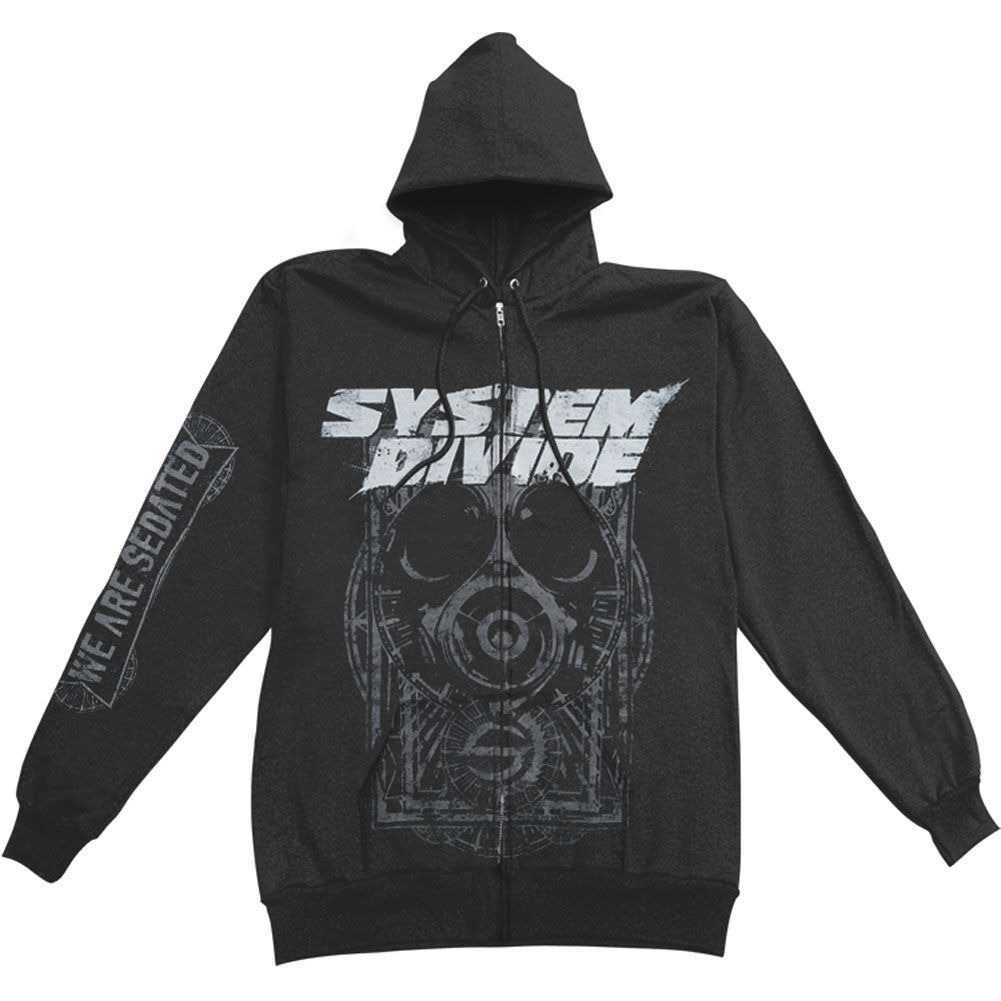 System Divide Sedation Zippered Hooded Sweatshirt Front