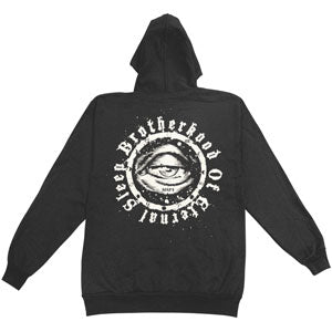 Down Brotherhood Zippered Hooded Sweatshirt Back