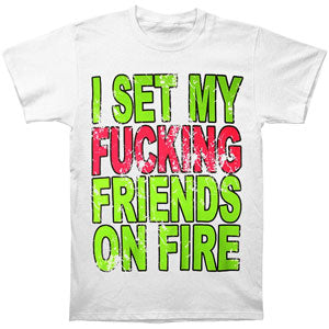 I Set My Friends On Fire ISM FING FRIENDS Slim Fit T-shirt Front