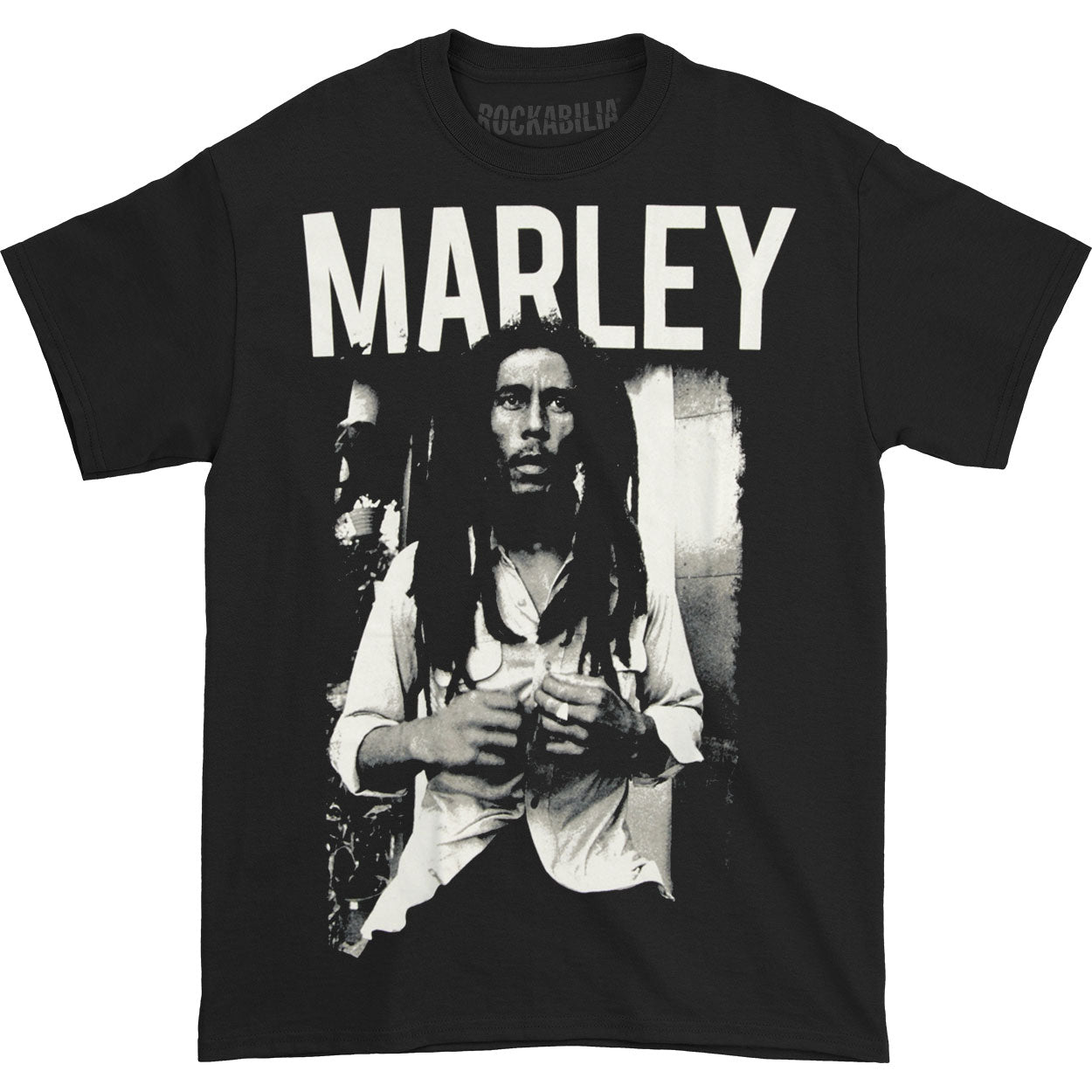 Bob Marley Black & White T-shirt Front