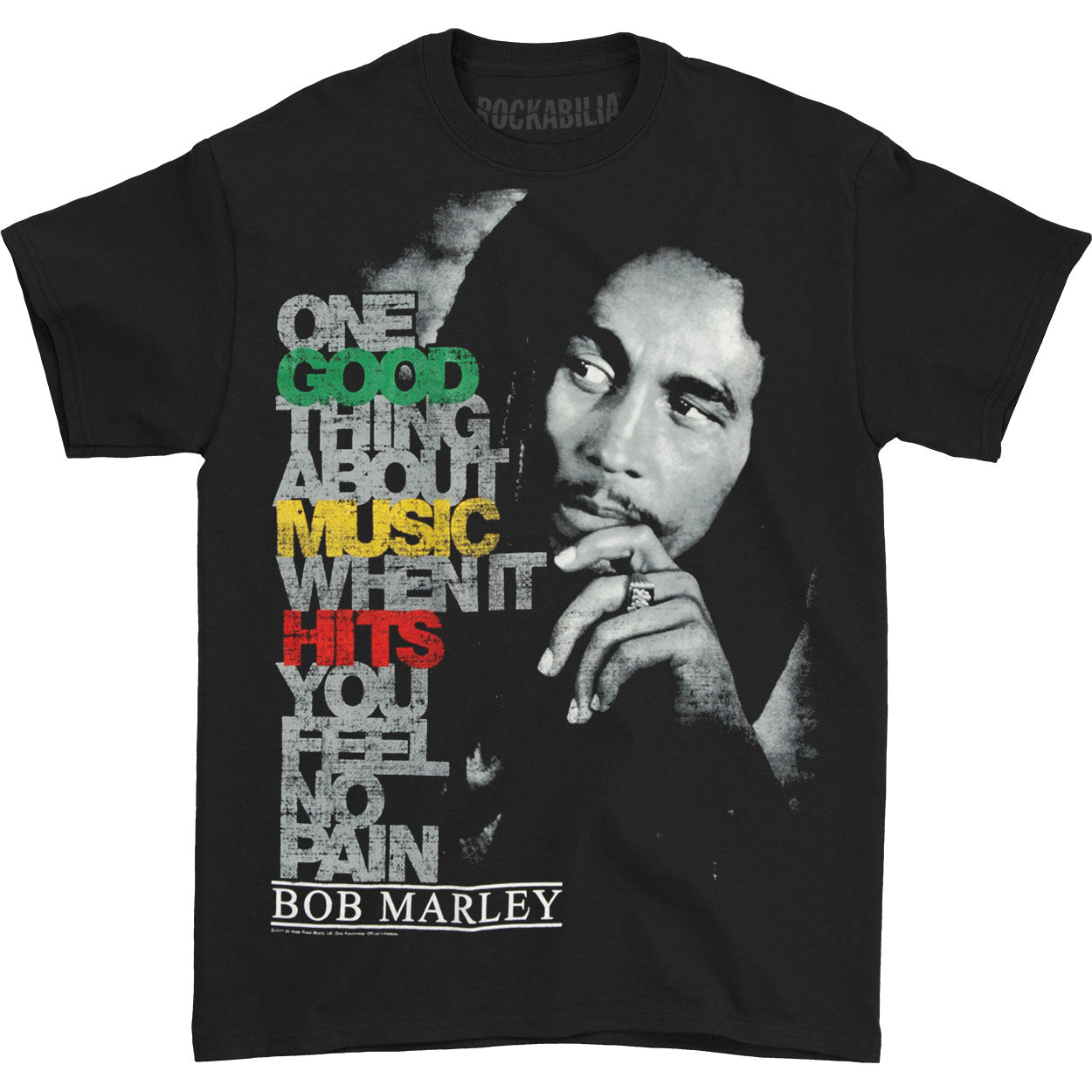 Bob Marley Good Music Hits T-shirt Front