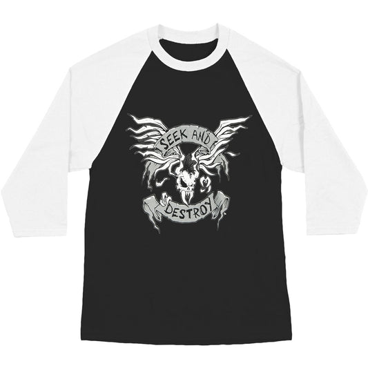 Metallica Seek & Destroy 09 (San Rafael) Raglan Baseball Jersey Front