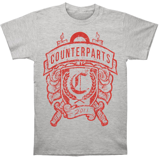 Counterparts Candles And Knives Crest T-shirt Front