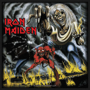 Iron Maiden Number Of The Beast Woven Patch Front