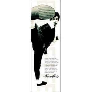 Bruce Lee Kick Slim Print Poster