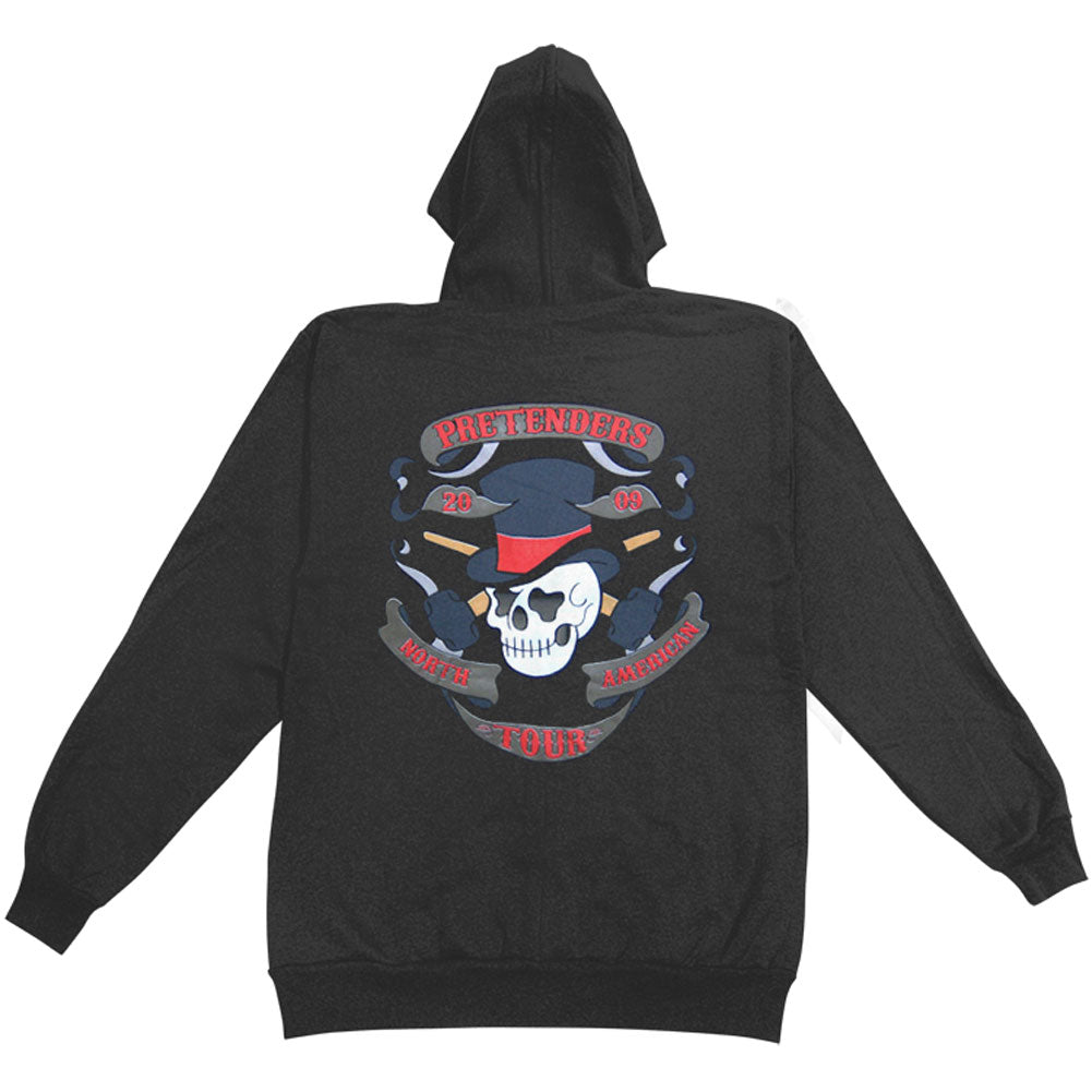 Pretenders Skull N.A. Tour Zippered Hooded Sweatshirt Back