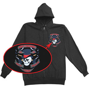 Pretenders Skull N.A. Tour Zippered Hooded Sweatshirt Front