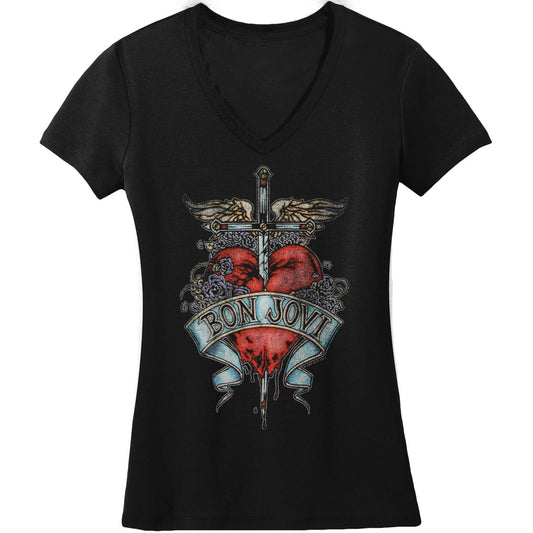 Bon Jovi Heart And Dagger Junior Top
