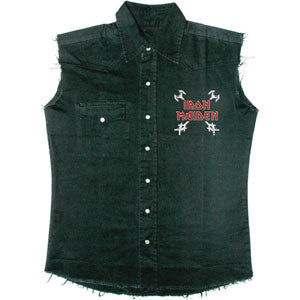 Iron Maiden The Final Frontier Vintage Skull Work Shirt Front