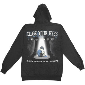 Close Your Eyes Empty Hands And Heavy Hearts Zippered Hooded Sweatshirt Back