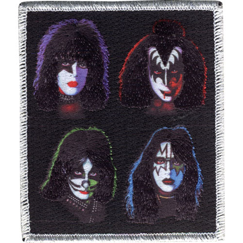 KISS 4 Heads Embroidered Patch Front
