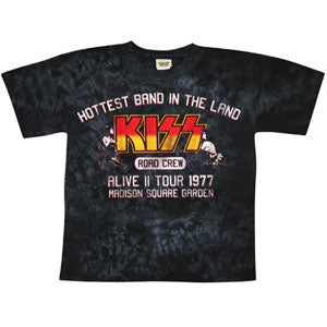 KISS Road Crew 77 Tie Dye T-shirt Front