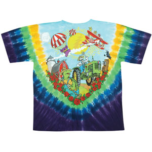 Grateful Dead Bi-Plane Bears Tie Dye T-shirt Back