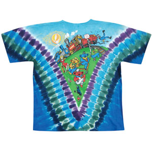 Grateful Dead Casey Jones Tie Dye T-shirt Back