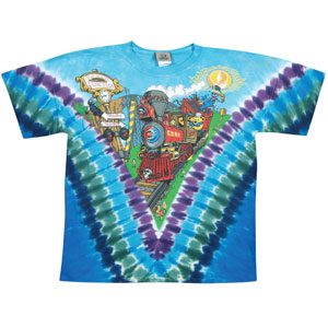 Grateful Dead Casey Jones Tie Dye T-shirt Front