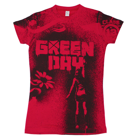 Spray Paint Girl Allover Soft Junior Top