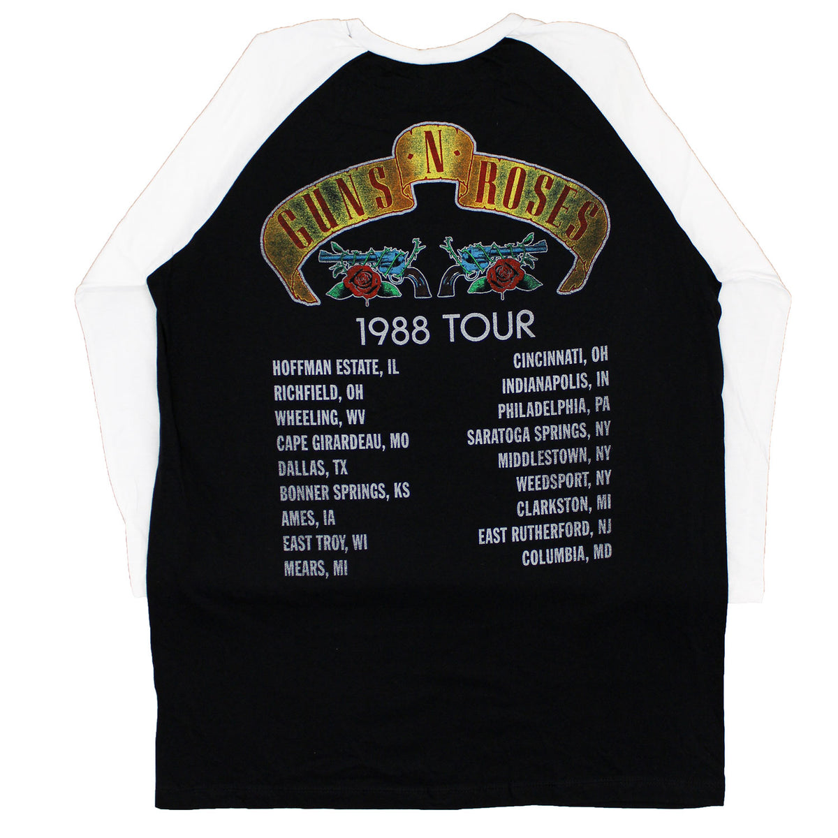 Guns N Roses Cross Baseball Jersey Back