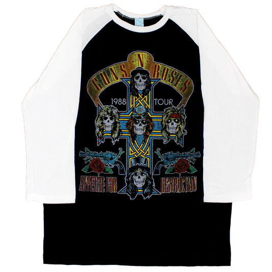 Guns N Roses Cross Baseball Jersey Front