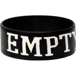 Close Your Eyes Empty Hands Rubber Bracelet Front