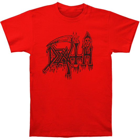 Death Classic Logo (Black on Red) T-shirt