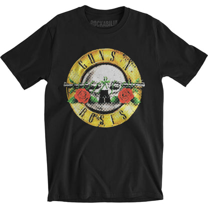 Guns N Roses Distressed Bullet Slim Fit T-shirt Front