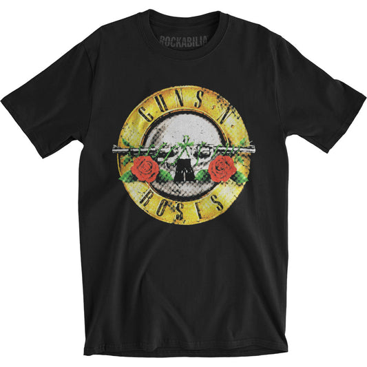 Guns N Roses Distressed Bullet Slim Fit T-shirt Front