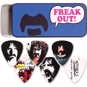Frank Zappa Blue Pick Tin - Dunlop Collector's Guitar Pick Front