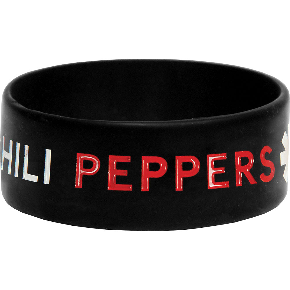 Red Hot Chili Peppers Logo Rubber Bracelet Back