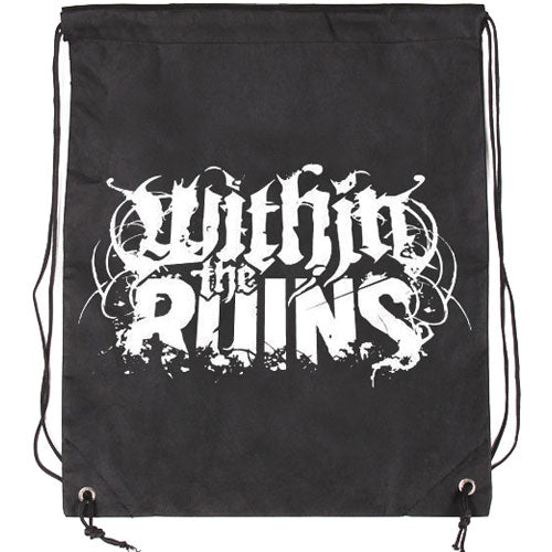 Within The Ruins Logo Drawstring Backpack Front