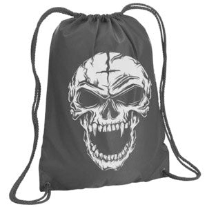 Dr. Acula Skull Drawstring Backpack Front