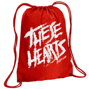 These Hearts Popcore Drawstring Backpack Front