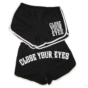 Close Your Eyes We Will Overcome Booty Shorts Front
