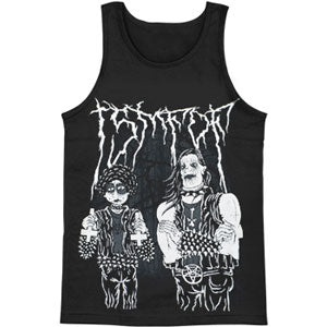 I Set My Friends On Fire Black Metal Mens Tank Front