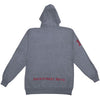 Red Logo Zippered Hooded Sweatshirt