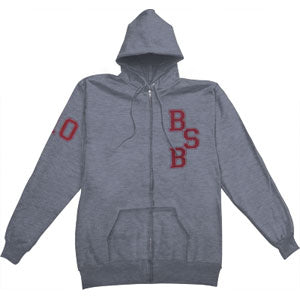 Backstreet Boys Red Logo Zippered Hooded Sweatshirt