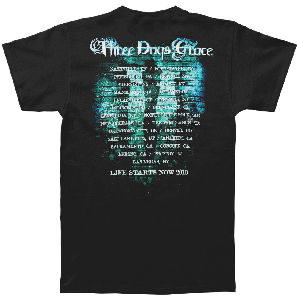 Three Days Grace Life Starts Now 2010 Tour T-shirt