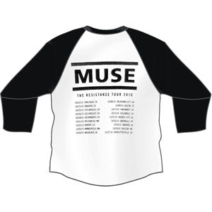 Muse Exosynthesis 2010 Tour Baseball Jersey Back