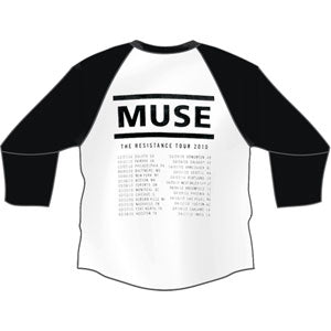 Muse Exosynthesis 2010 Tour Baseball Jersey Back