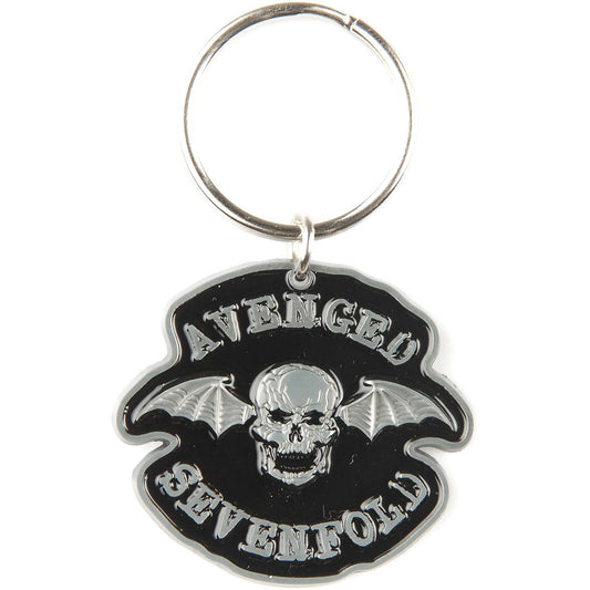 Avenged Sevenfold Death Bat Metal Key Chain Front